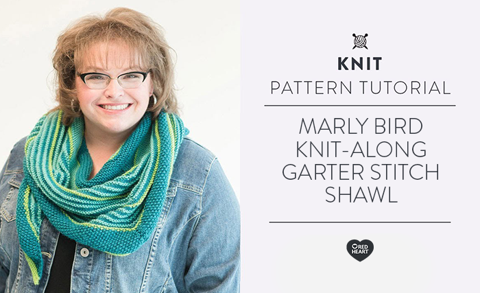 Image of Marly Bird Knit-along Garter Stitch Shawl thumbnail