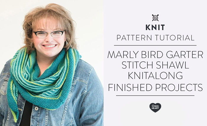 Image of Marly Bird Garter Stitch Shawl Knitalong Finished Projects thumbnail
