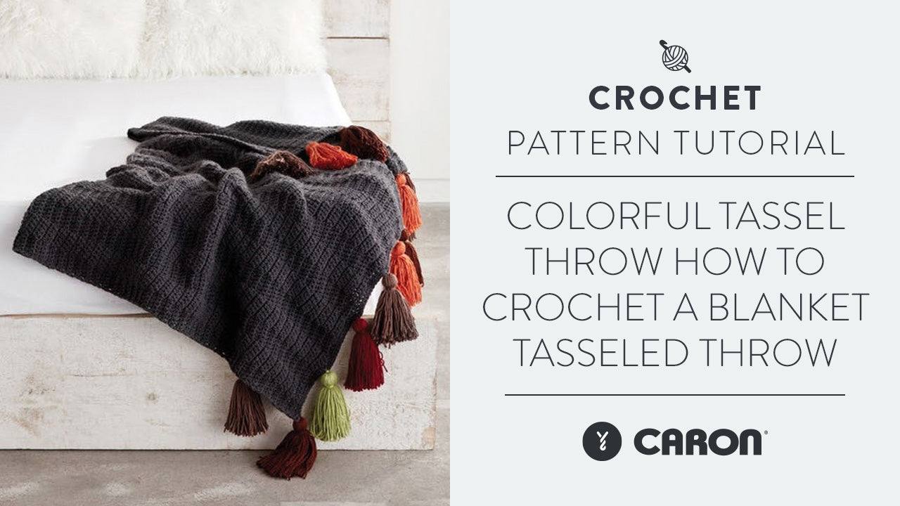 Image of Colorful Tassel ThrowHow to Crochet a Blanket: Tasseled Throw thumbnail