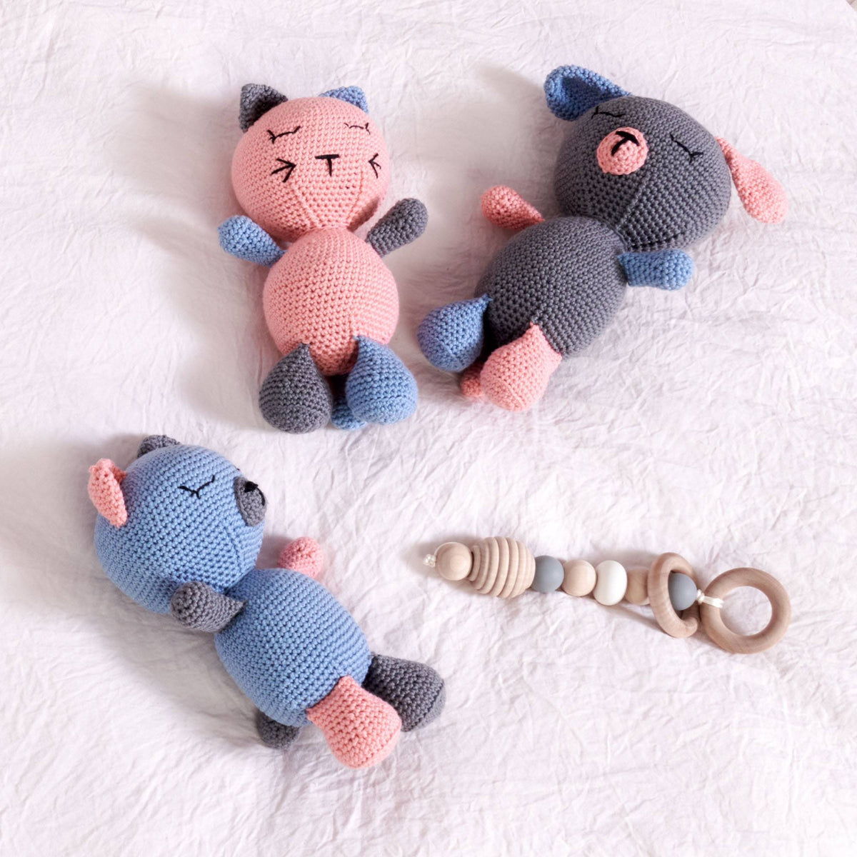 Crochet Sweet Trio made using Aunt Lydia's yarn