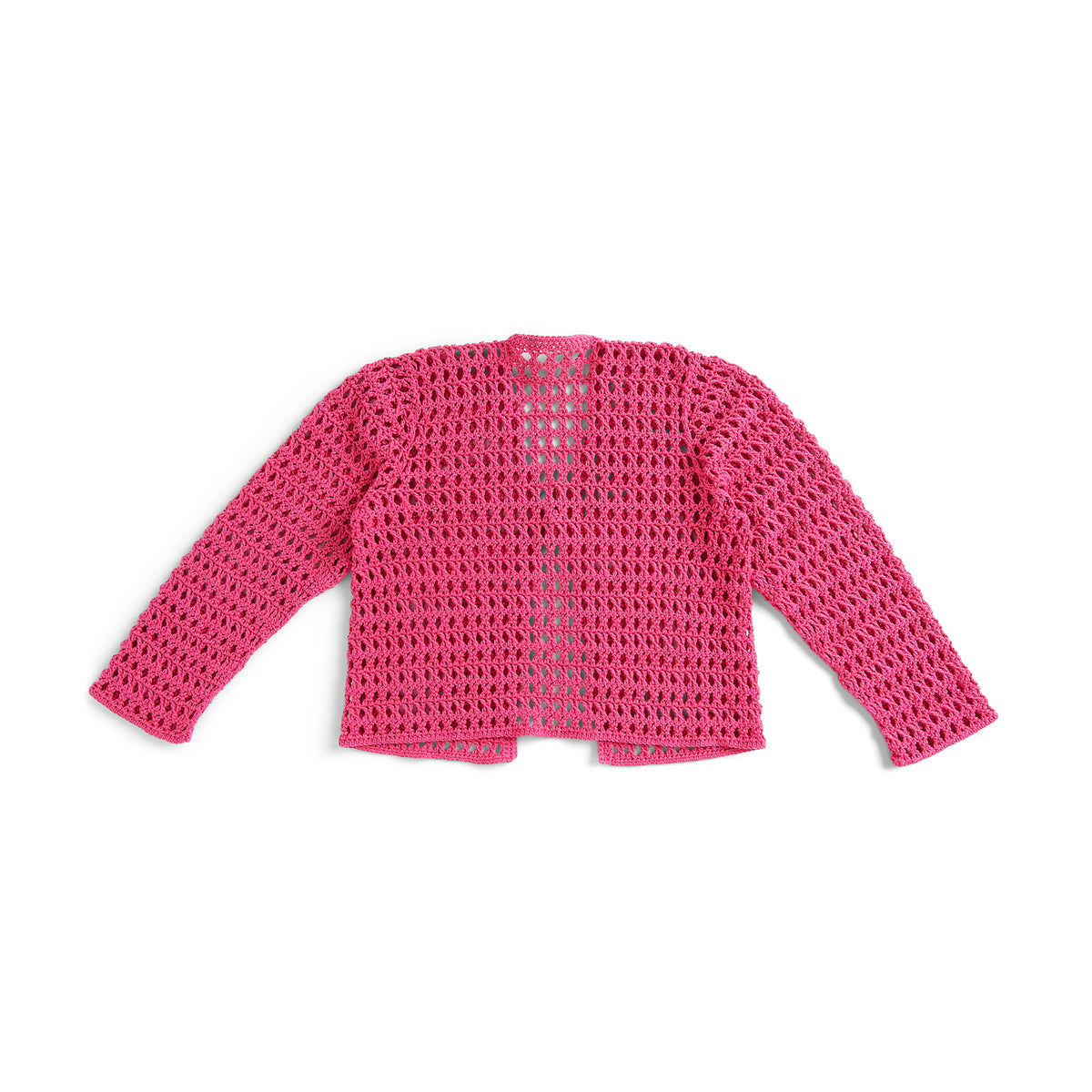 Crochet Mesh Cardigan made using Bernat yarn