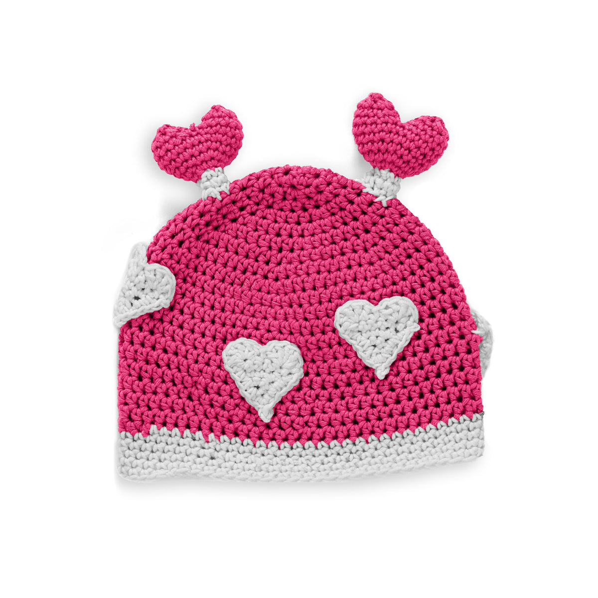 Crochet Luv Bug Hat made using Bernat yarn in a styled lifestyle setting