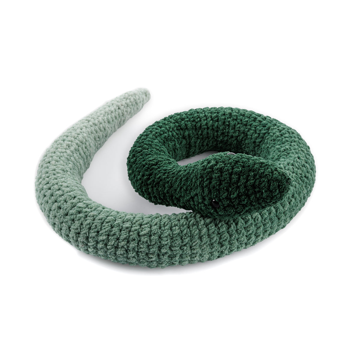 Crochet Snake Sssidekick made using Bernat yarn