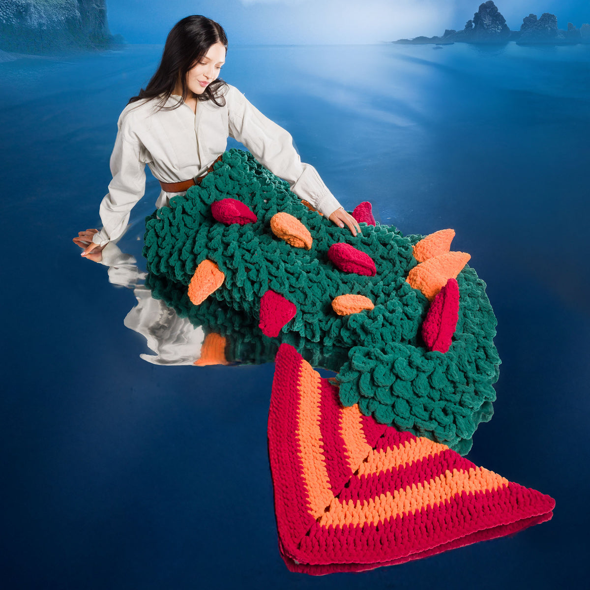 Skein Of Thrones Crochet Snuggle Sack made using Bernat yarn