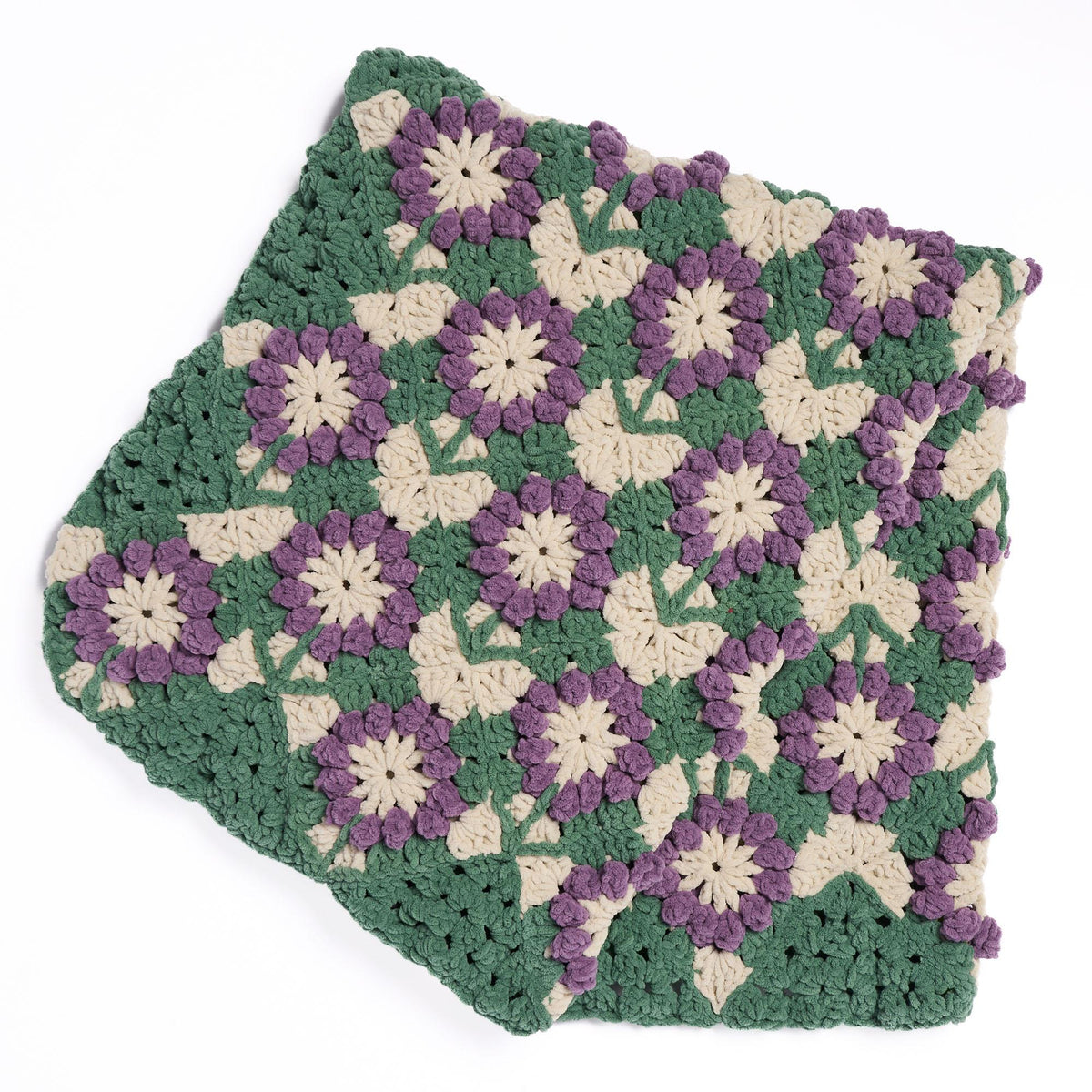 Flower Patch Crochet Blanket made using Bernat yarn