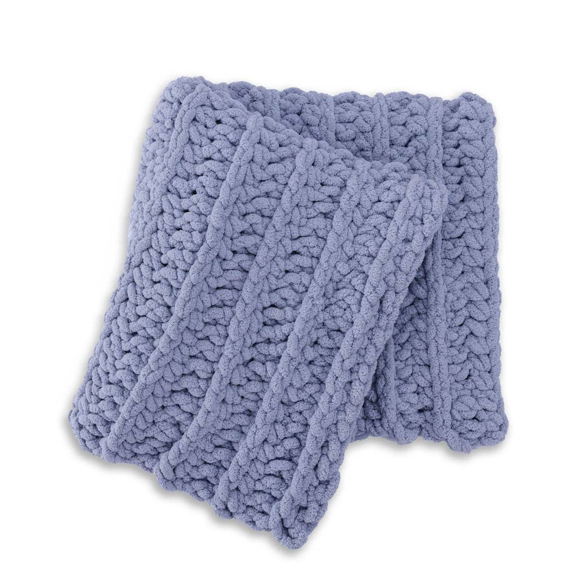 Big Ridges Crochet Blanket made using Bernat yarn