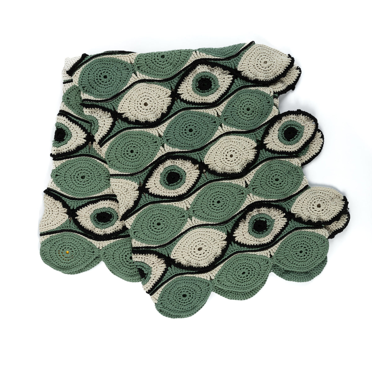 Eye See You Crochet Blanket made using Bernat yarn