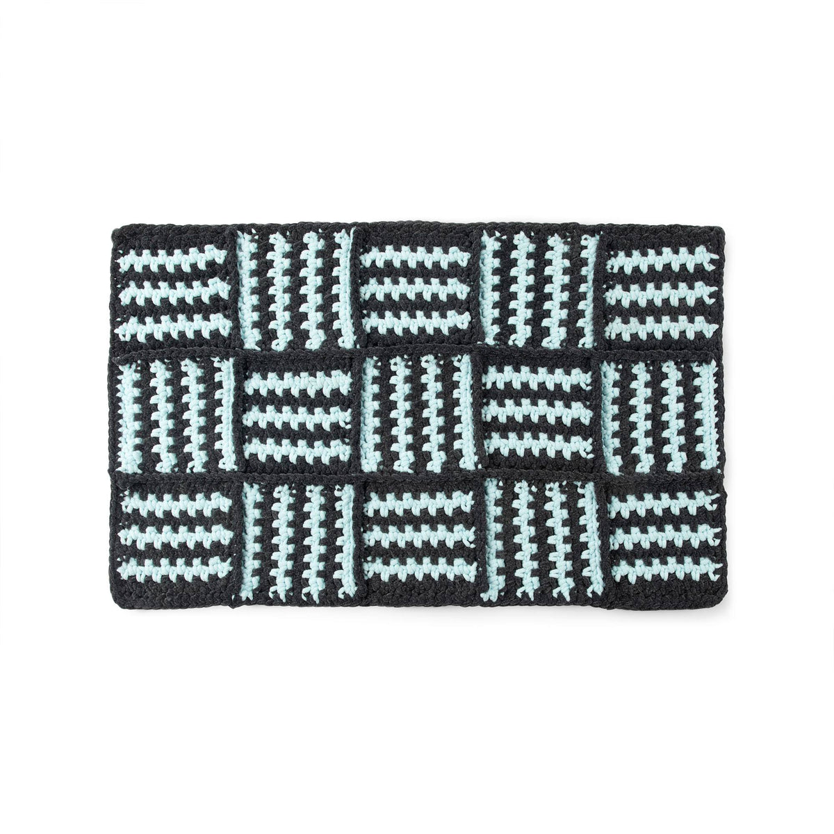 Crochet Rug made in Bernat Plush Yarn