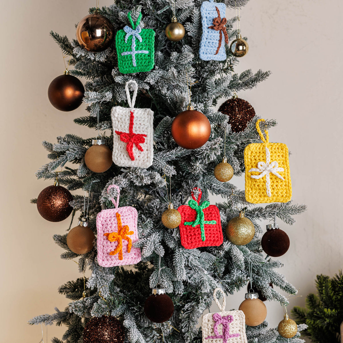 Little Gifties Crochet Ornaments made using Bernat yarn