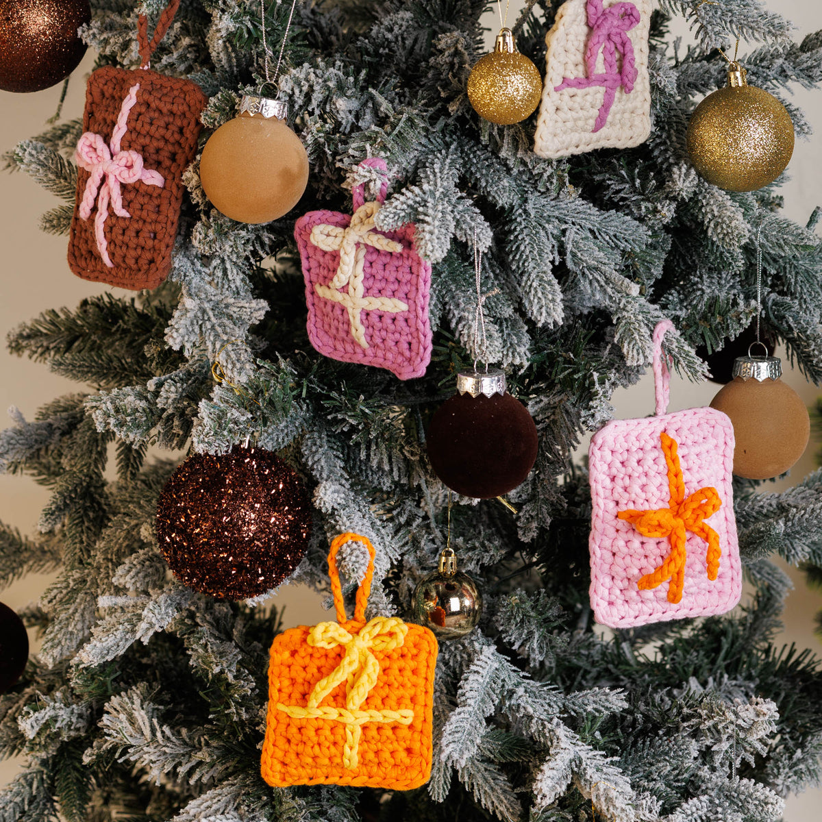 Little Gifties Crochet Ornaments made using Bernat yarn