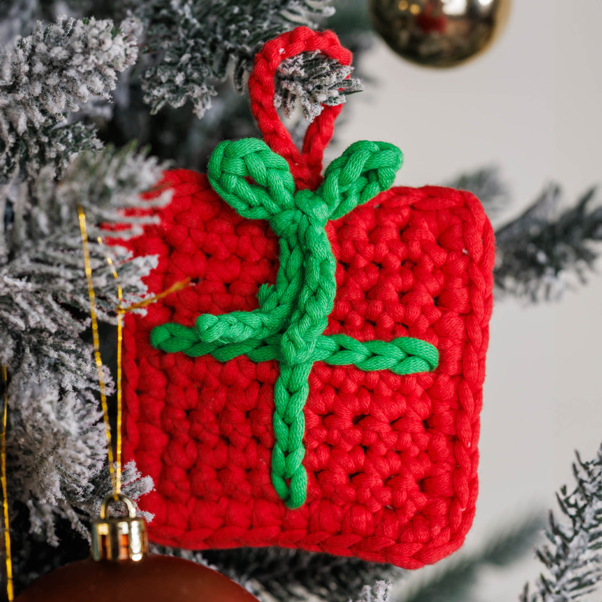 Little Gifties Crochet Ornaments made using Bernat yarn