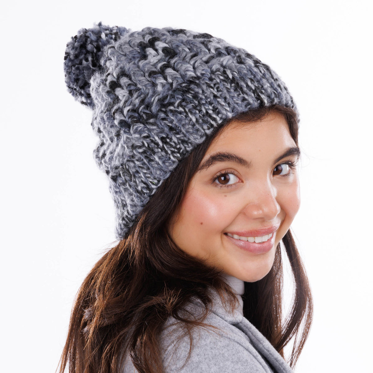 Spark Stepping Spiral Crochet Hat made using Bernat yarn