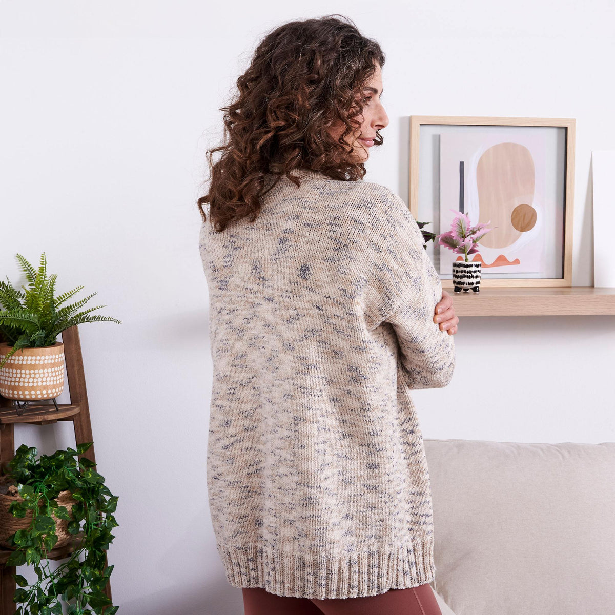 Knit Cardigan made in Bernat Lattice Yarn