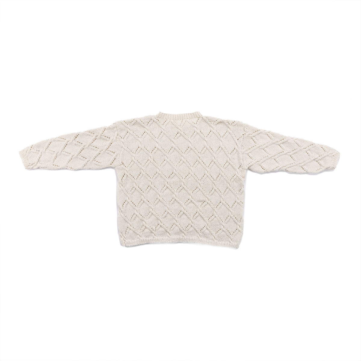Nicole'S Trellis Cables Knit Pullover made using Bernat yarn