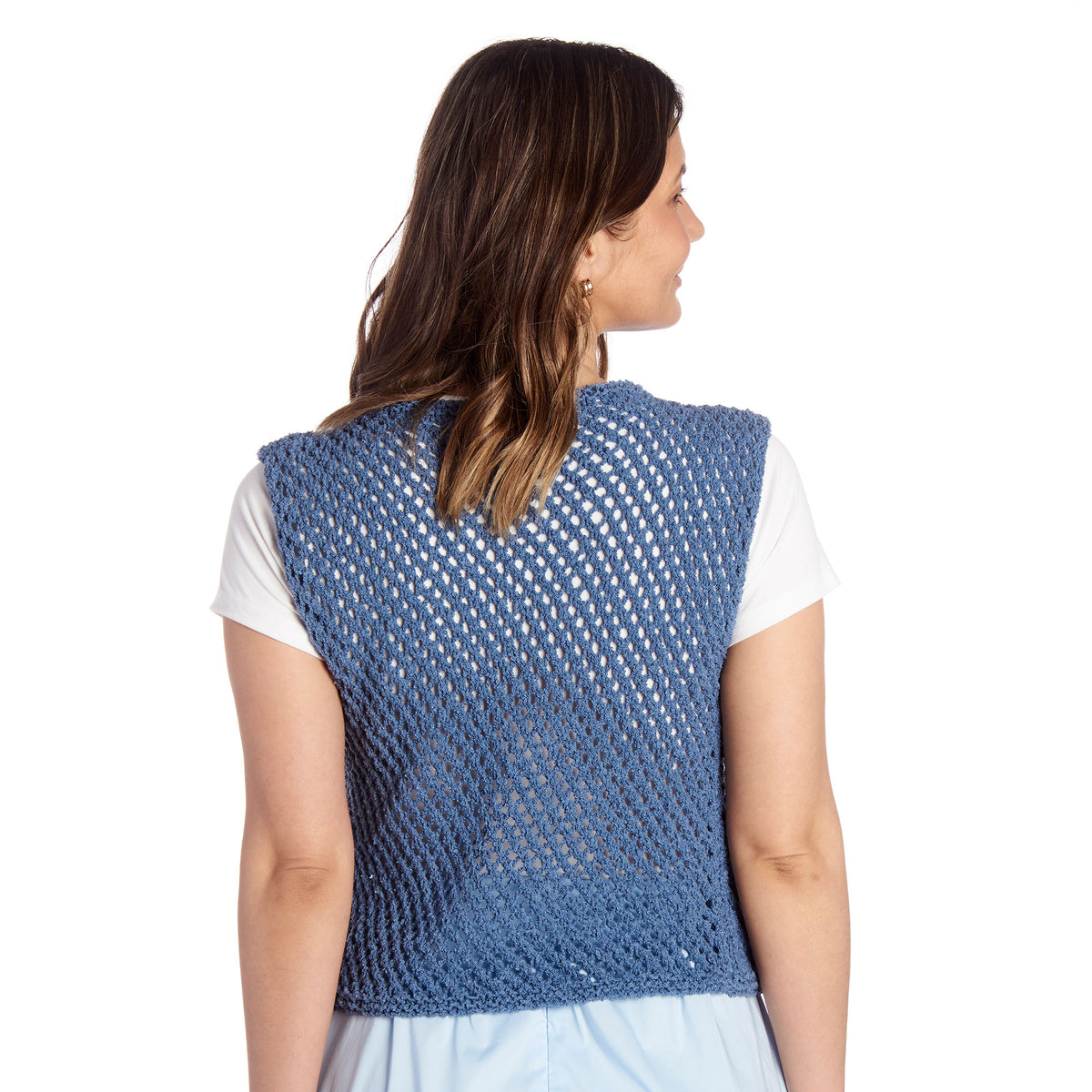 Knit Summer Days Top made using Bernat yarn