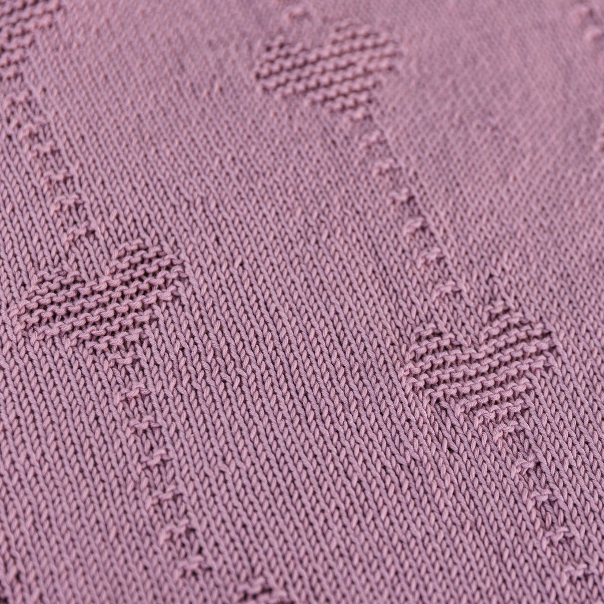 Belle Cœur Knit Baby Blanket made using Bernat yarn