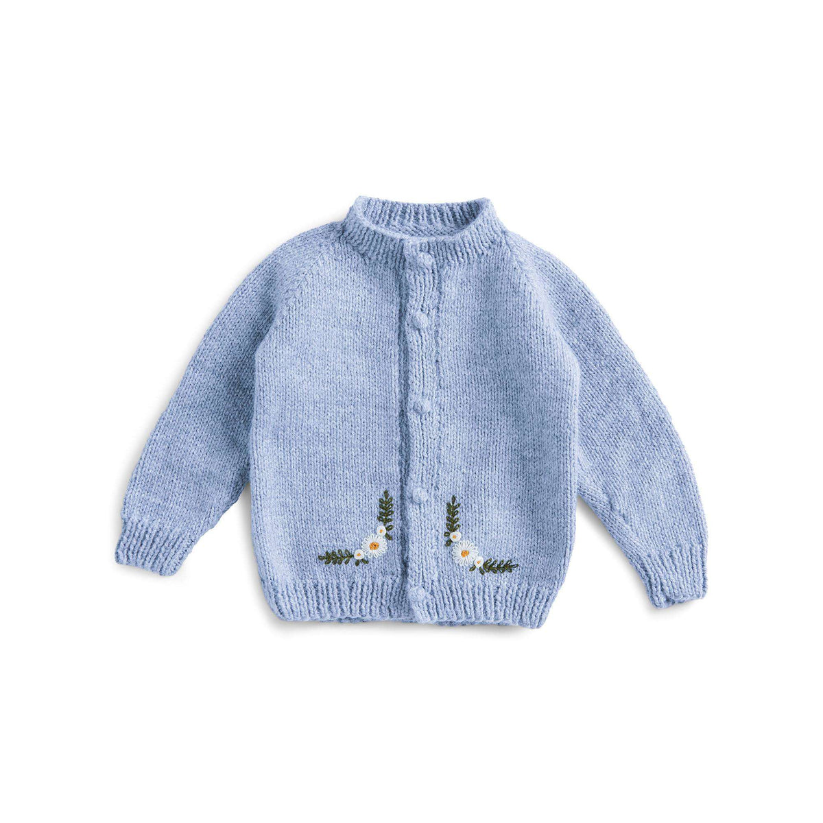 Knit Cardigan made in Bernat Softee Baby Yarn