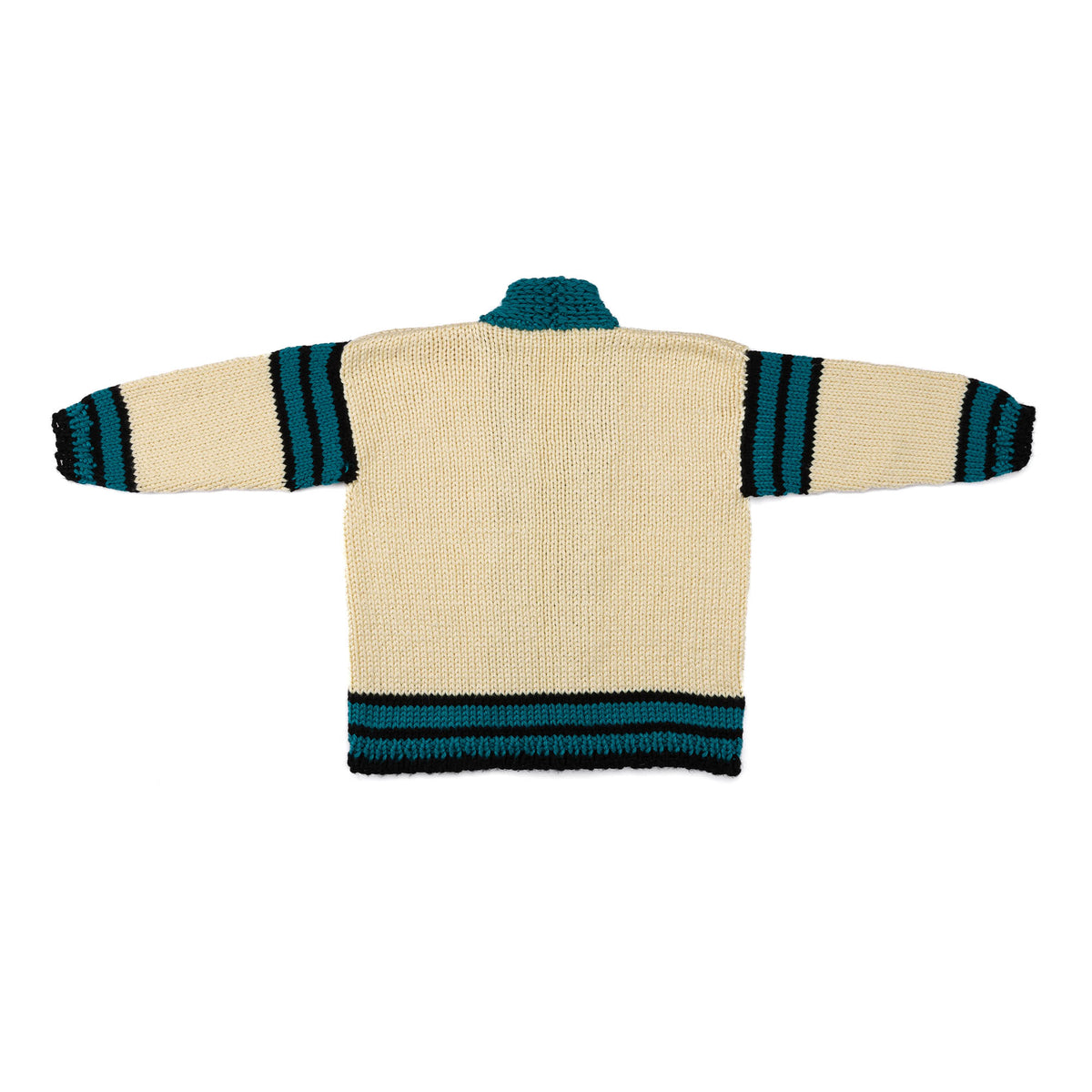 Knit Library Cardigan made using Bernat yarn