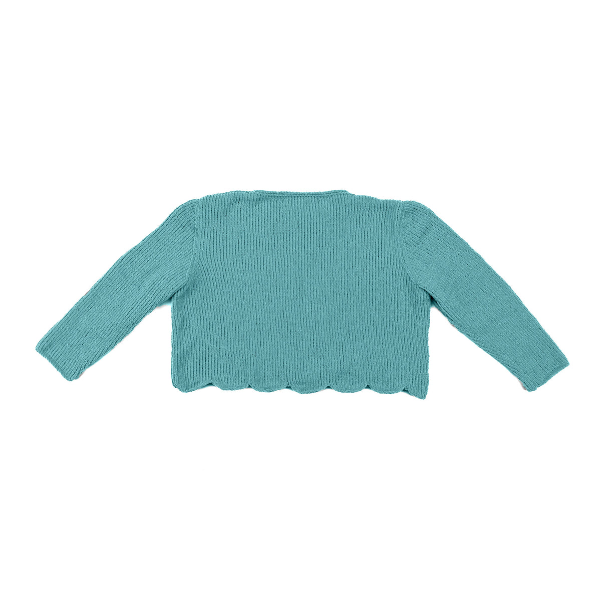 Scallop Edge Knit Sweater made using Bernat yarn