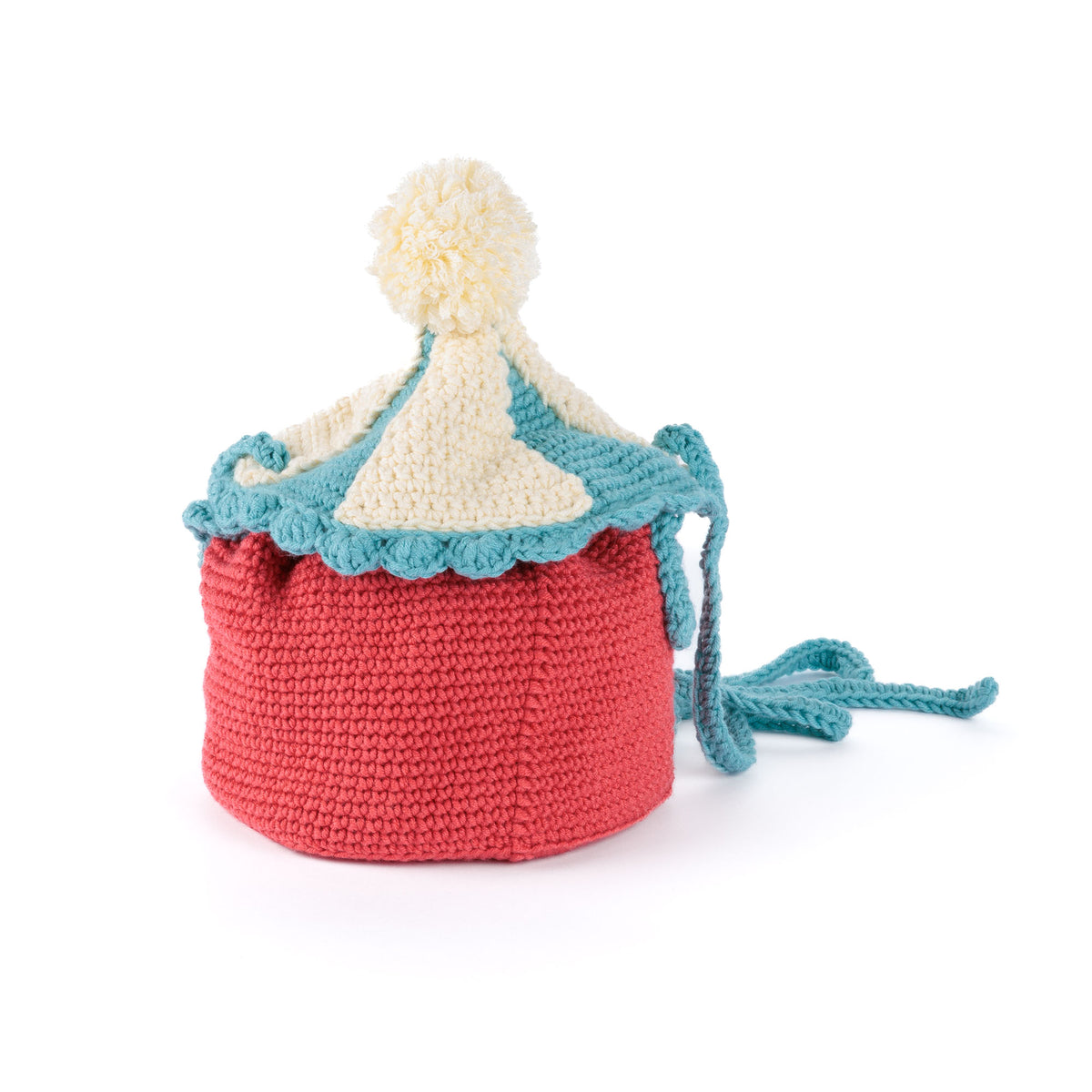 Under The Big Top Crochet Bag made using Caron yarn