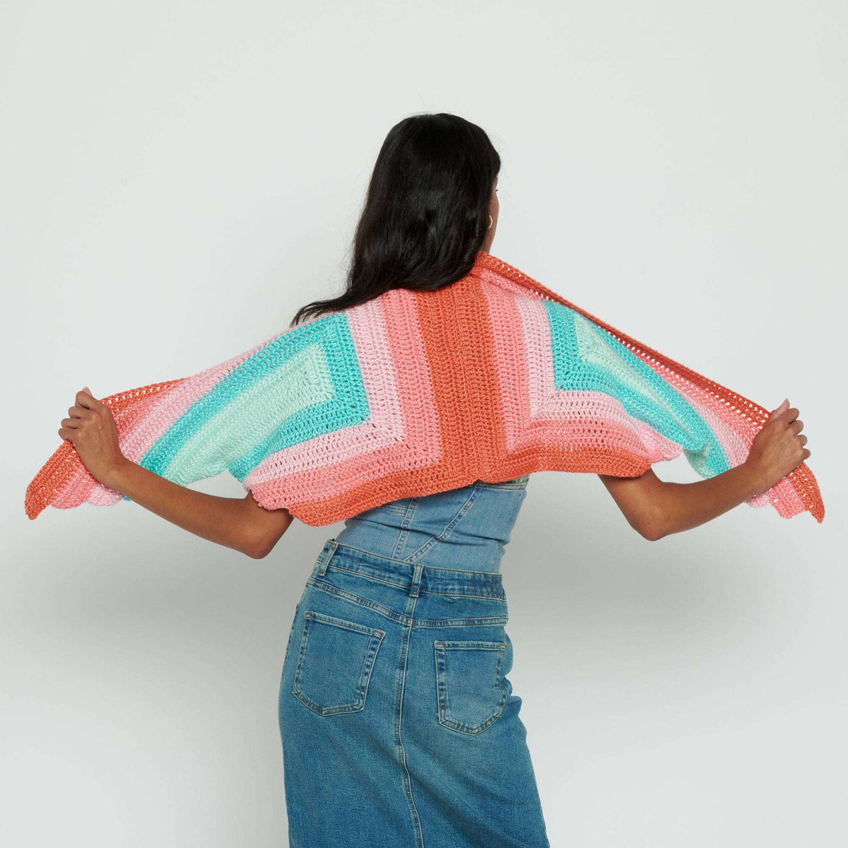 Crochet Shawl made in Caron Simply Soft Yarn