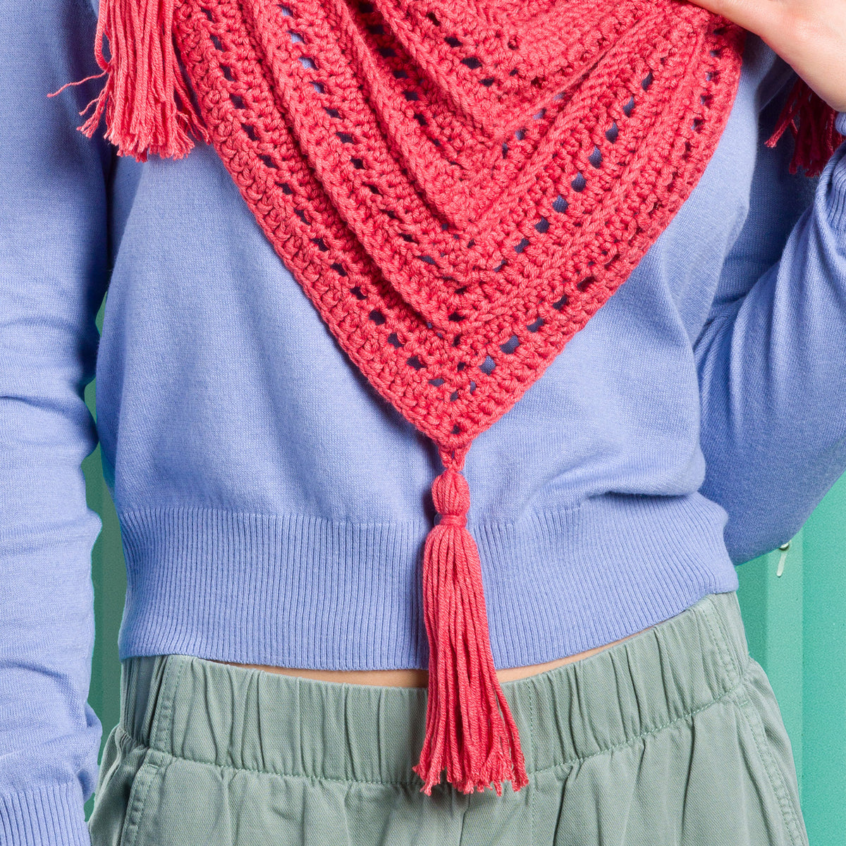 Crochet Shawl made in Caron Yarn
