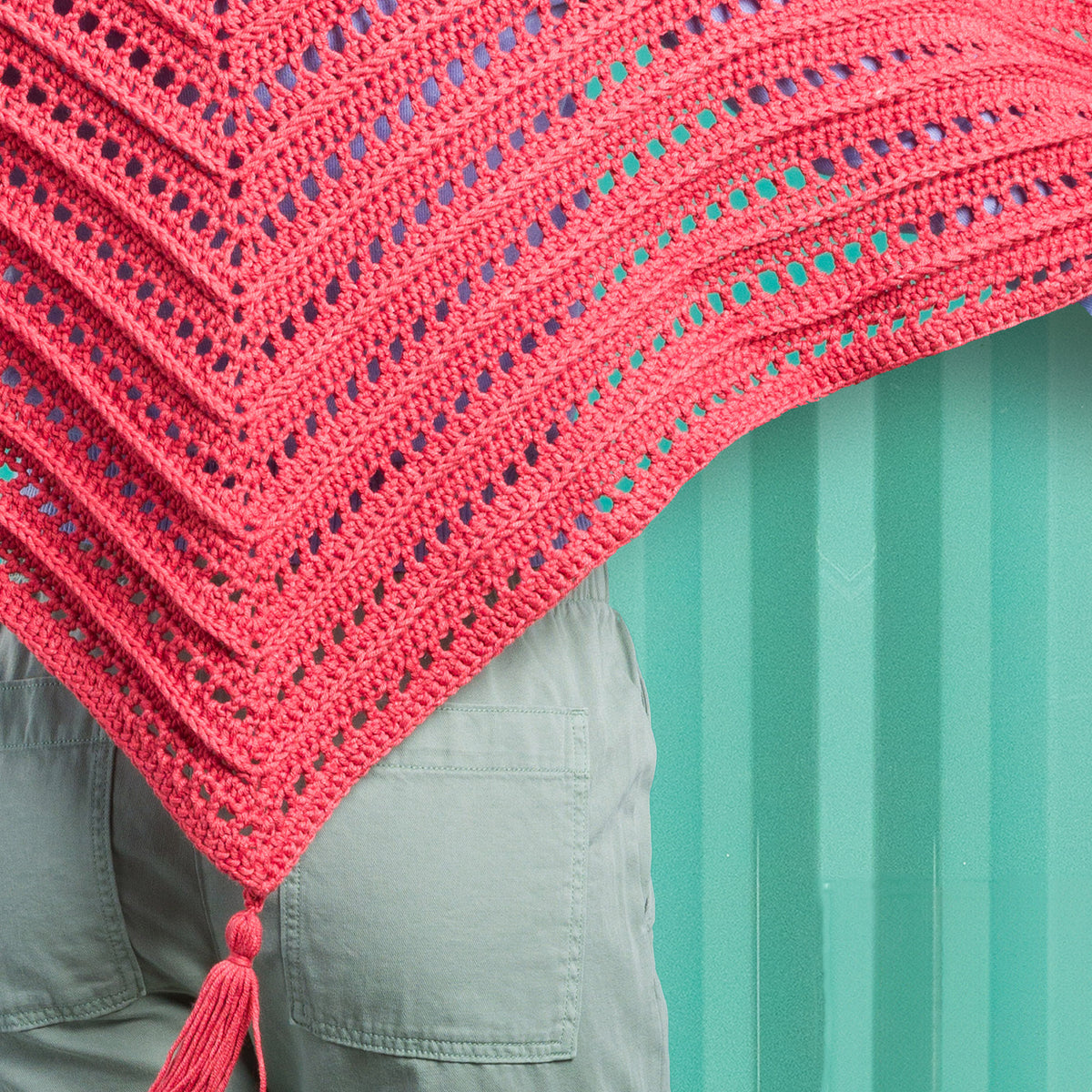Crochet Shawl made in Caron Yarn