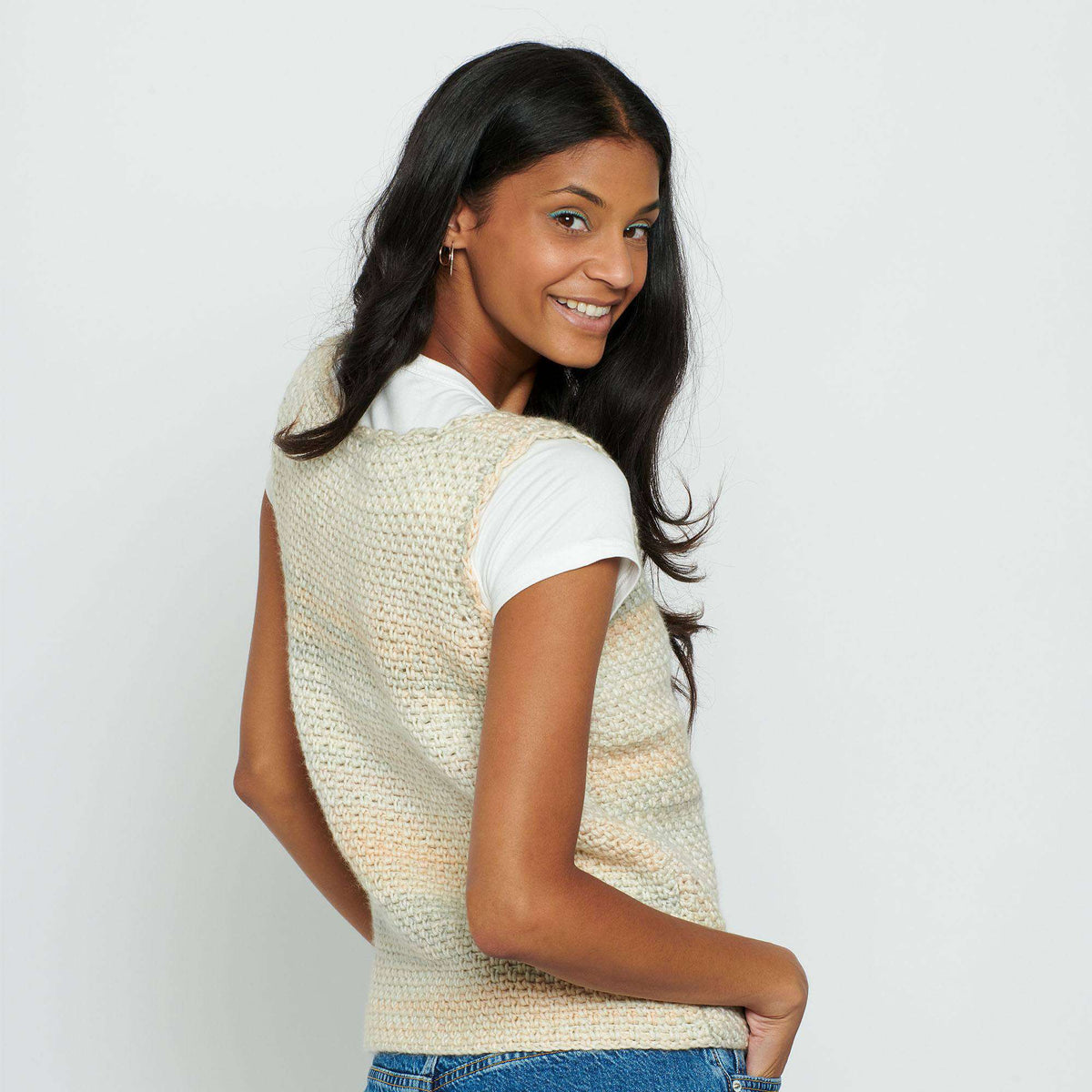 Crochet Top made in Caron Blossom Cakes Yarn