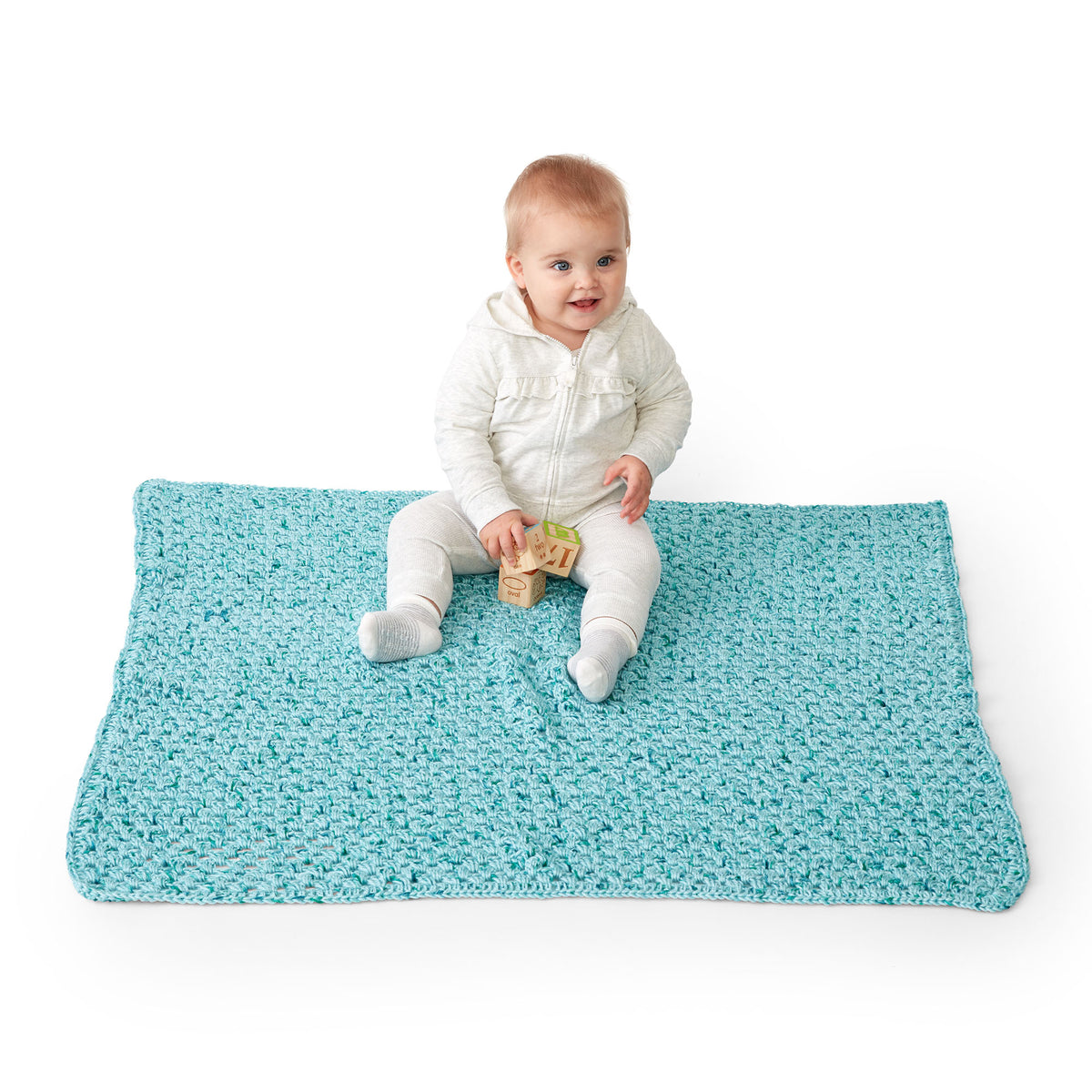 Crochet Blanket made in Caron Simply Soft Speckle Yarn
