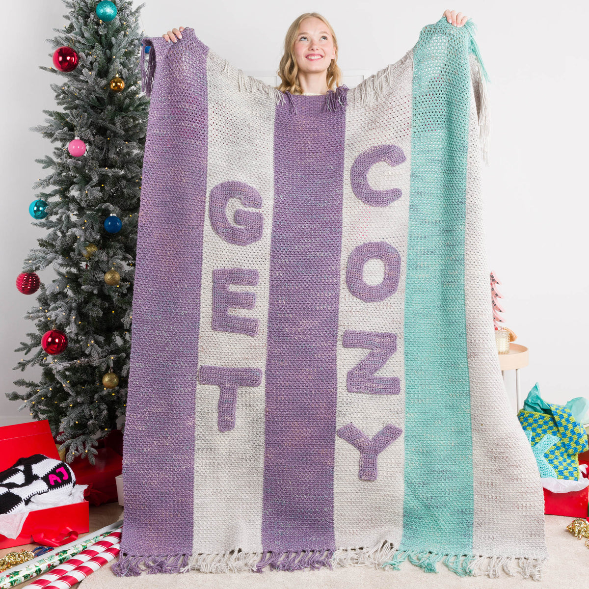 Make It Personal Crochet Letters made using Caron yarn