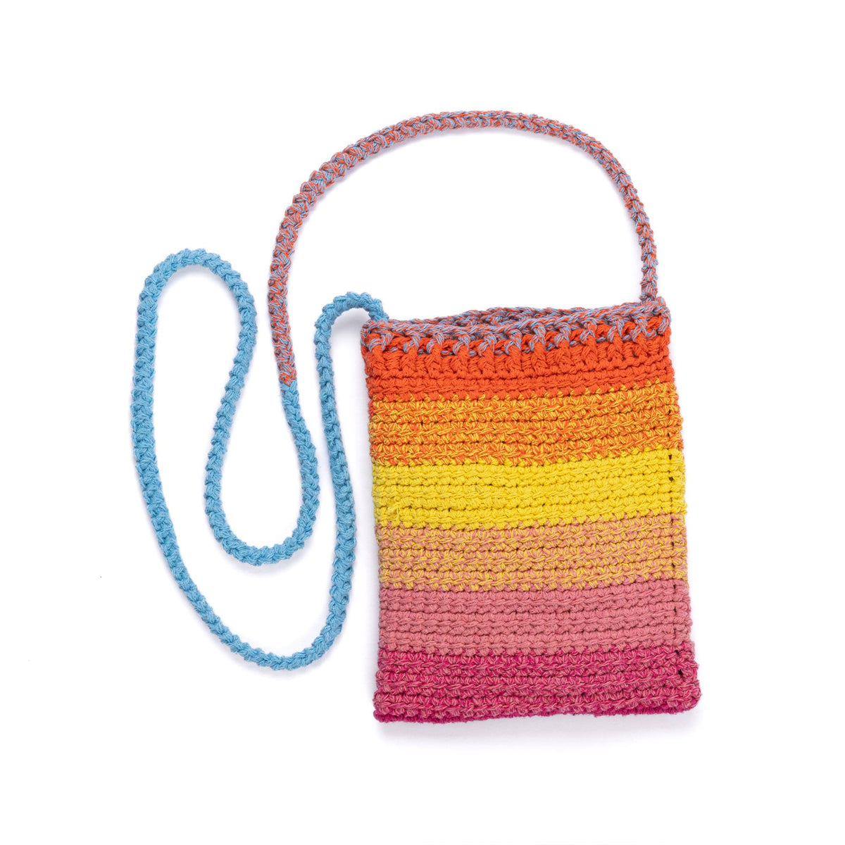 Crochet Cross Body Tote Bag made using Caron yarn