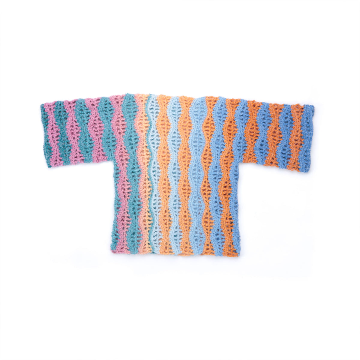 Side To Side Crochet Dolman made using Caron yarn