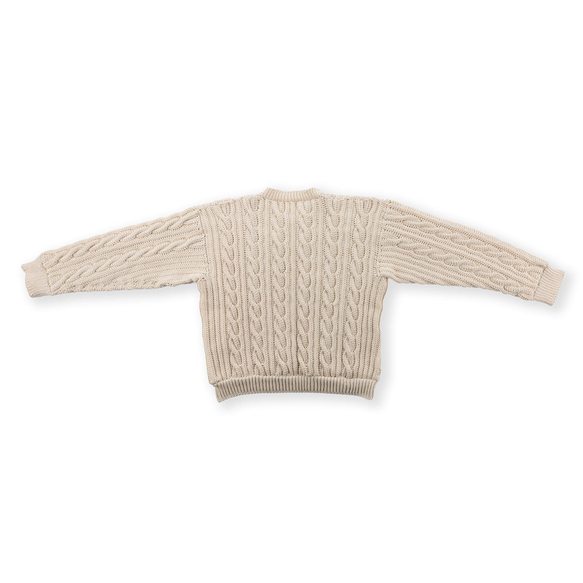 Cable Up Crochet Sweater made using Caron yarn