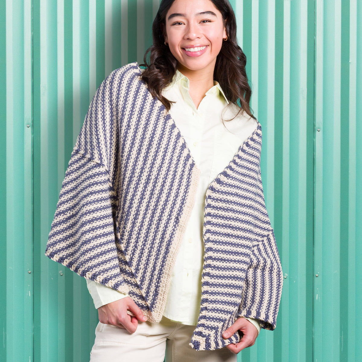 Knit Wrap made in Caron Yarn