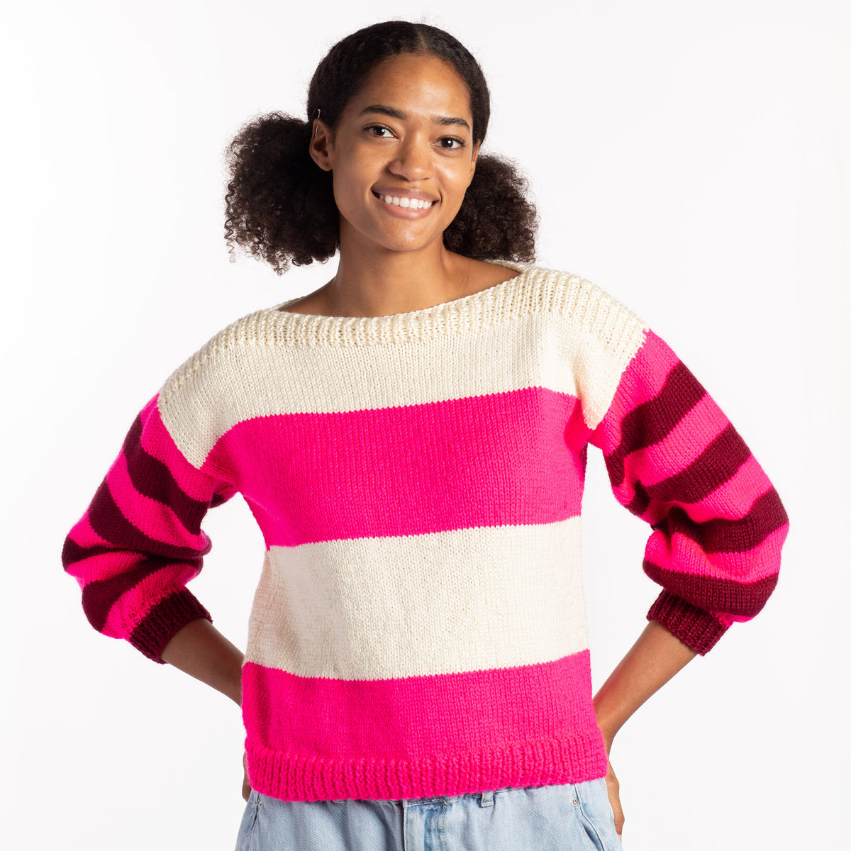 Knit Sweater made in Caron Simply Soft Yarn