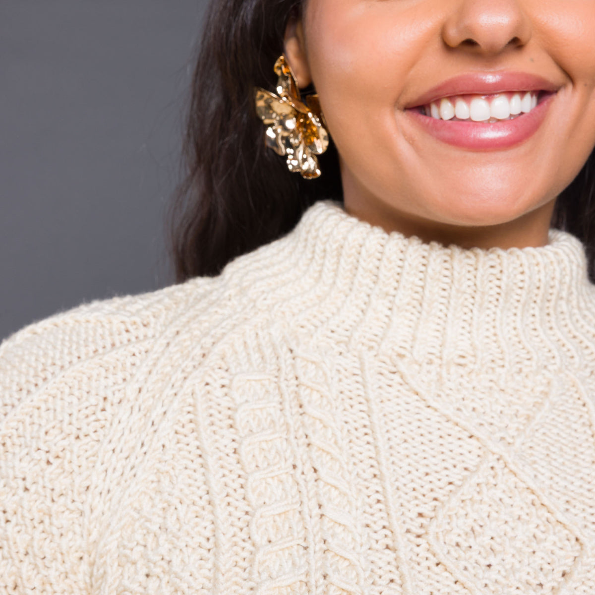 Country Cables Knit Pullover made using Caron yarn