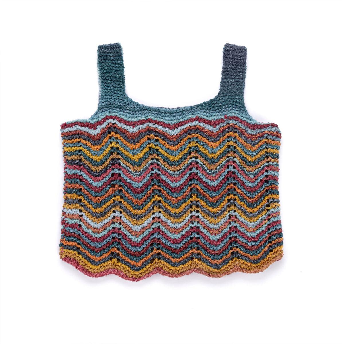 Knit Chevron Tank made using Caron yarn