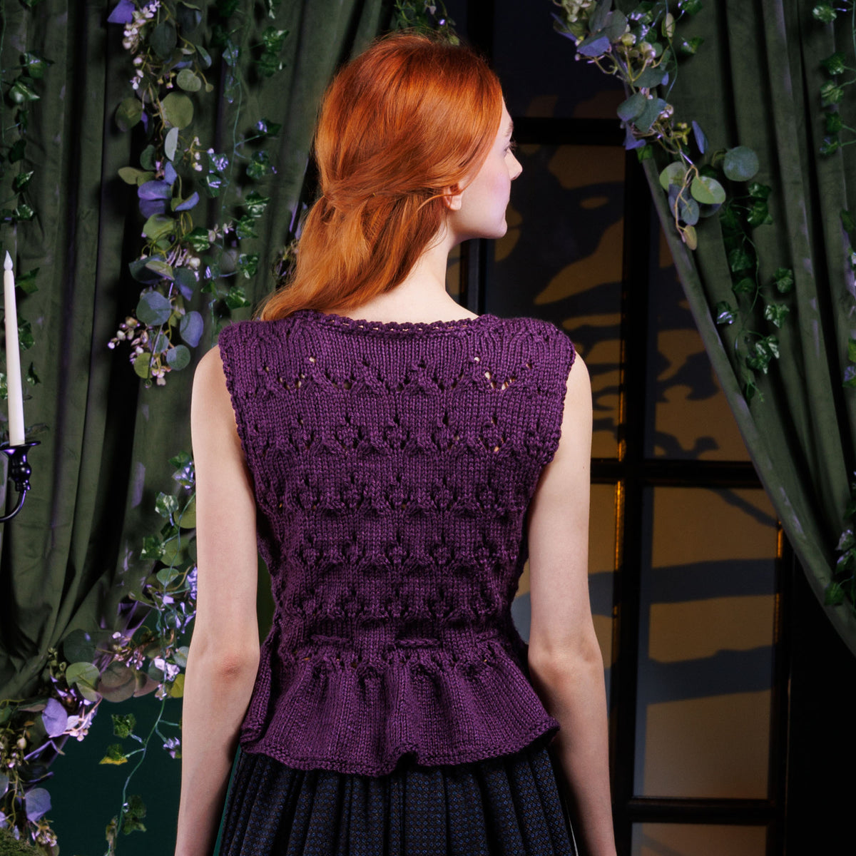 Lace Stitch Cami made using Caron yarn