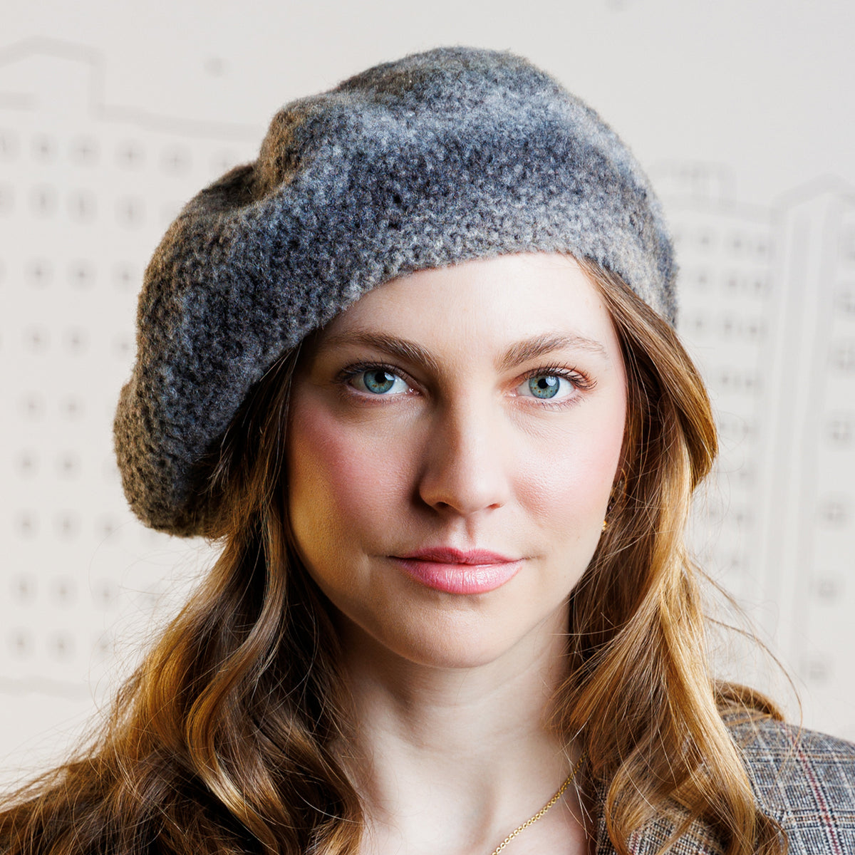 Cool Time Knit Beret made using Caron yarn