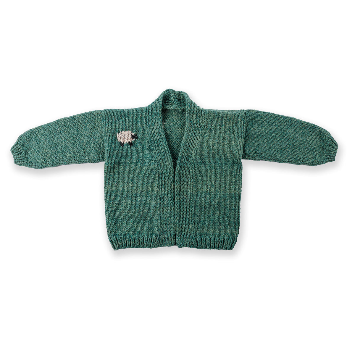 Knit Shepherd Cardigan made using Caron yarn