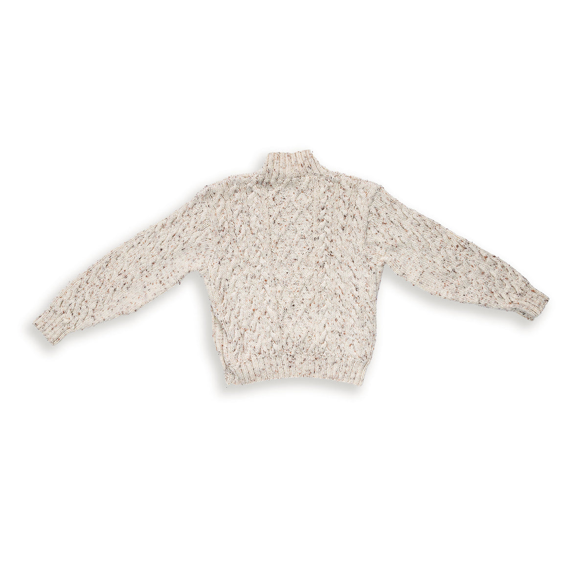 Floral Medallions Knit Pullover made using Caron yarn in a styled lifestyle setting