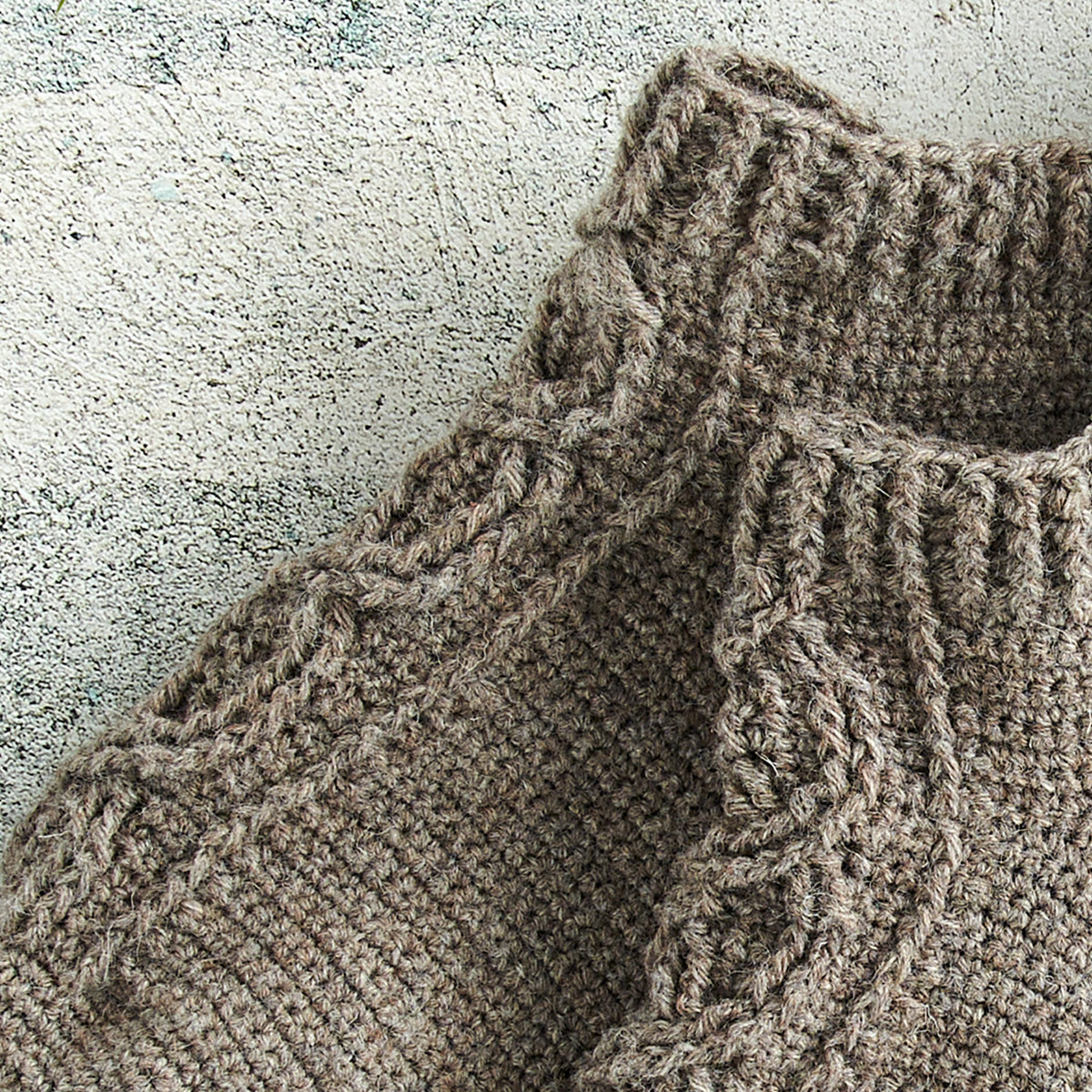 Toe-Up Cabled Crochet Socks made using Patons yarn
