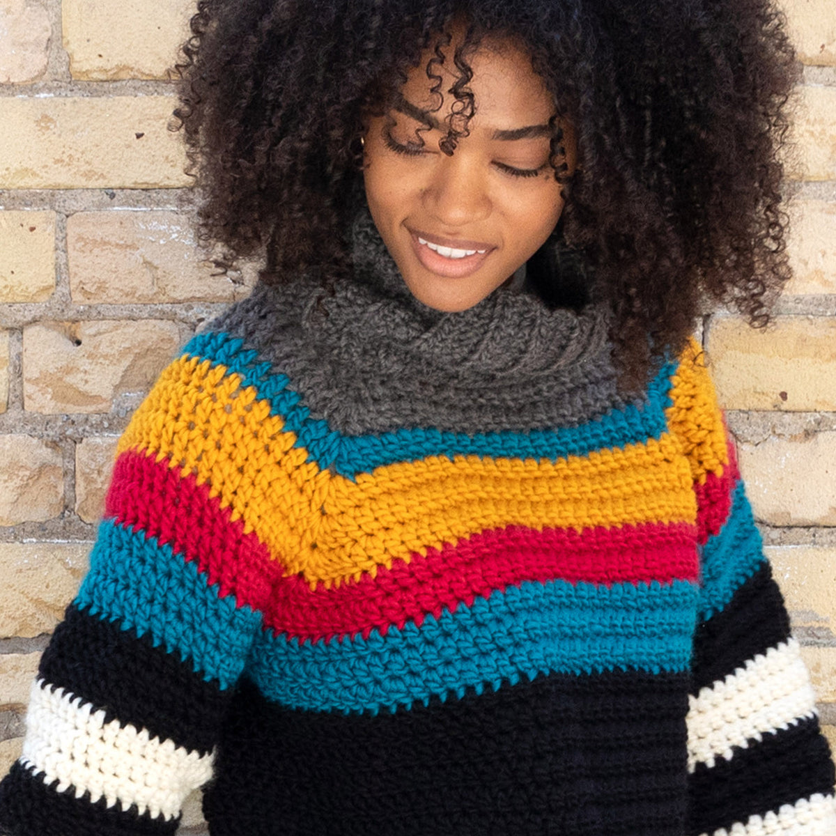 Crochet Sweater made in Patons Classic Wool Roving Yarn