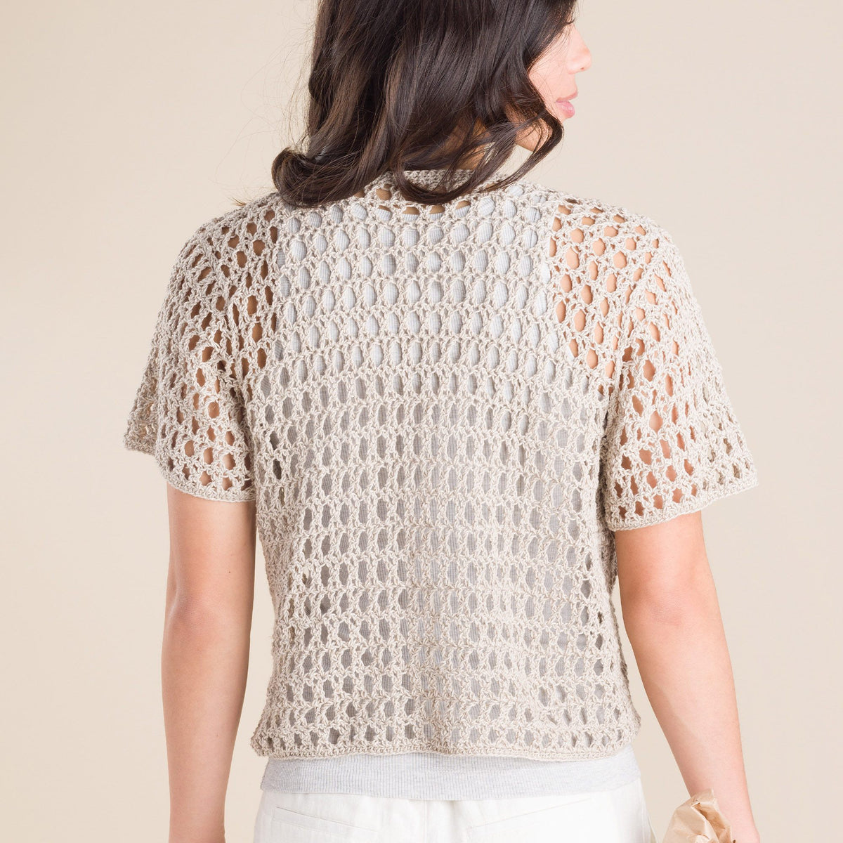 Crochet Cardigan made in Patons Linen Yarn