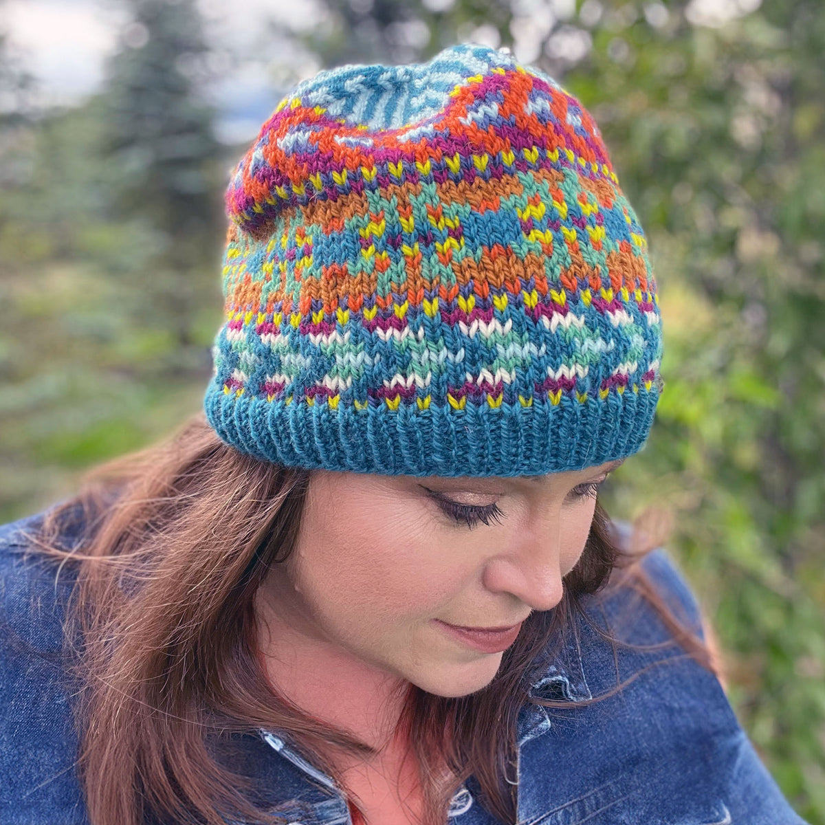 Knit Hat made in Patons Classic Wool Worsted Yarn