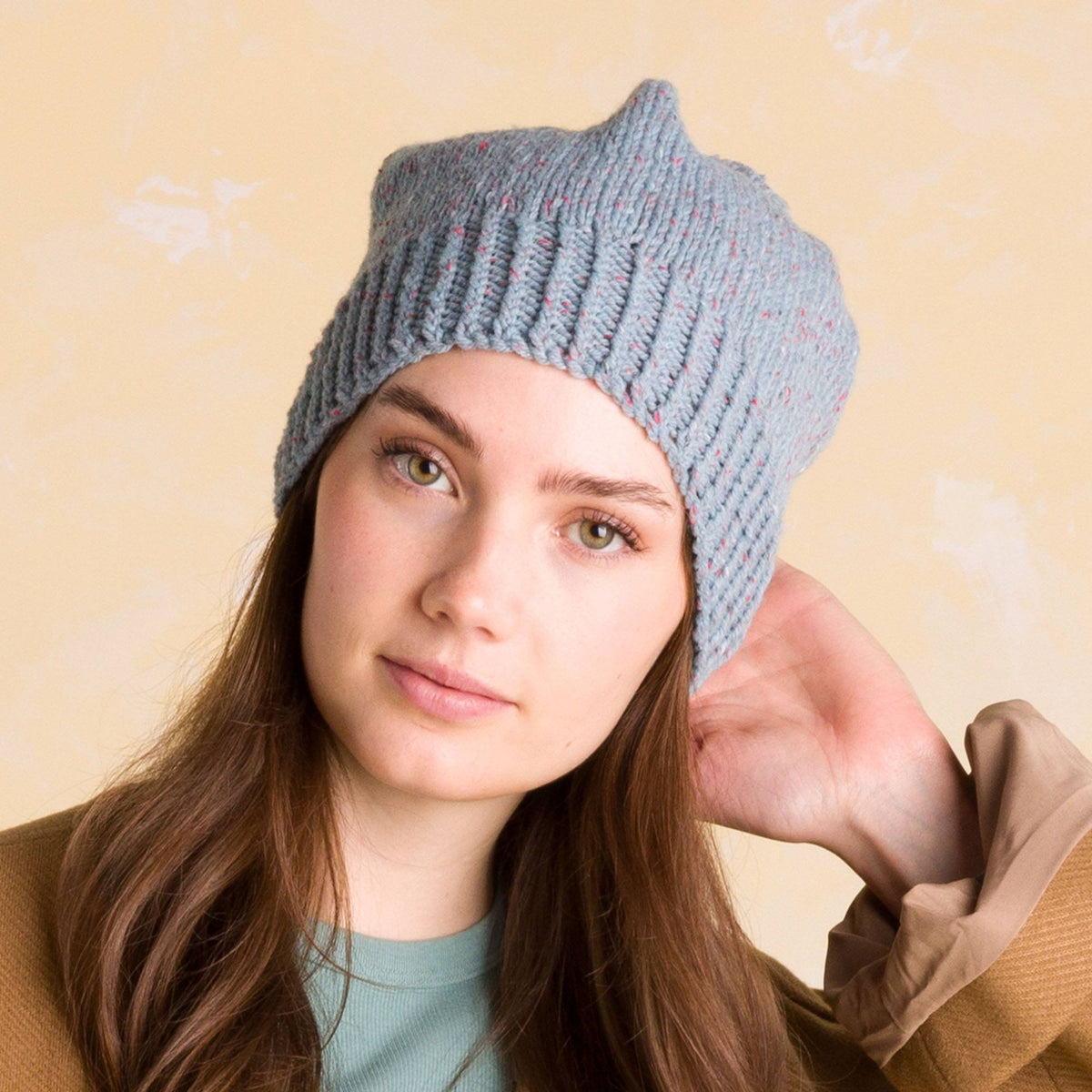 Birchmount Knit Hat made using Patons yarn