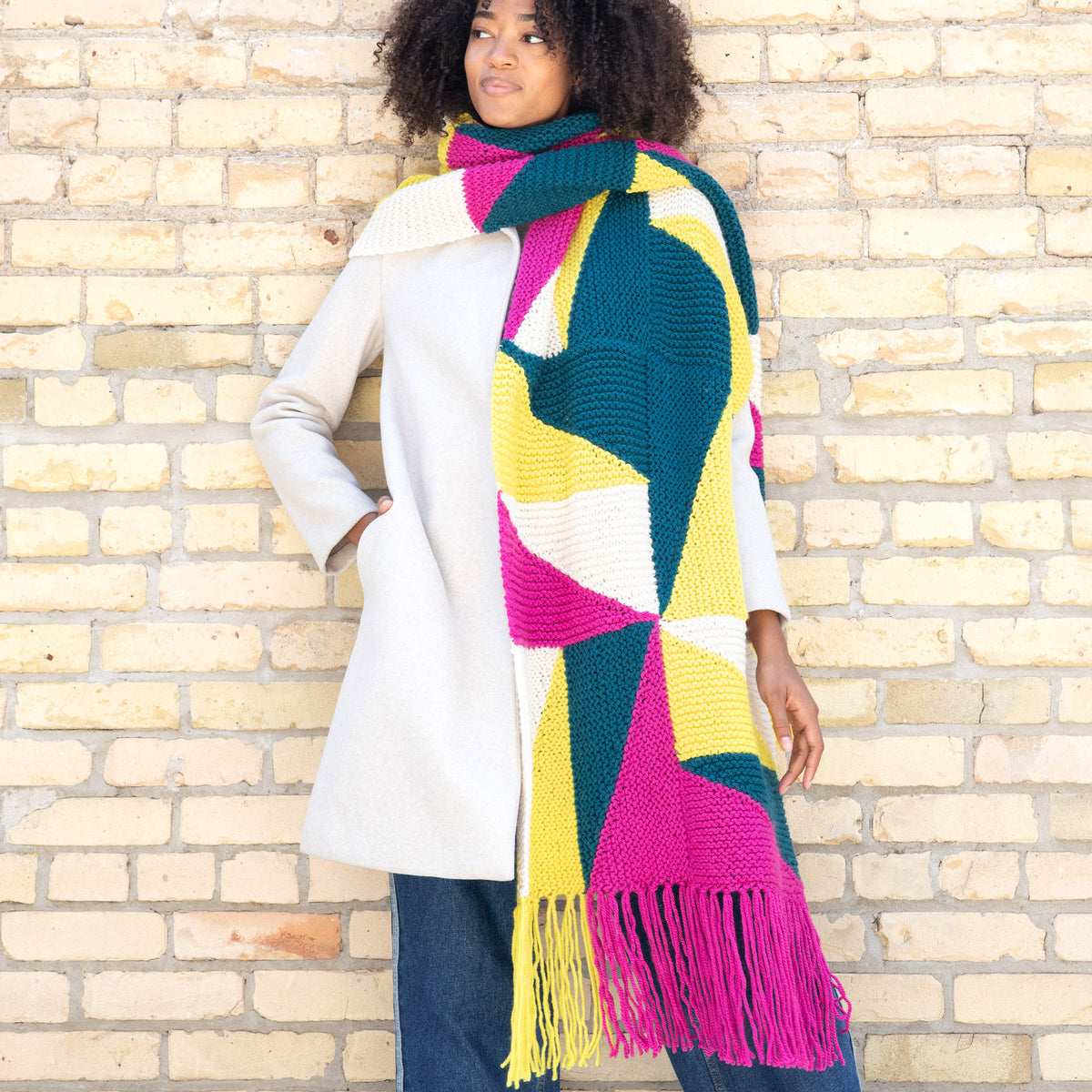 Knit Scarf made in Patons Inspired Yarn