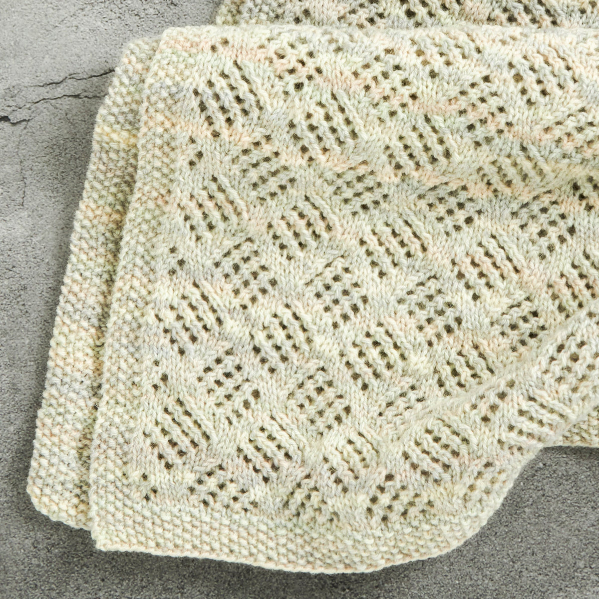 Knit Wrap made in Patons Kroy Socks FX Yarn