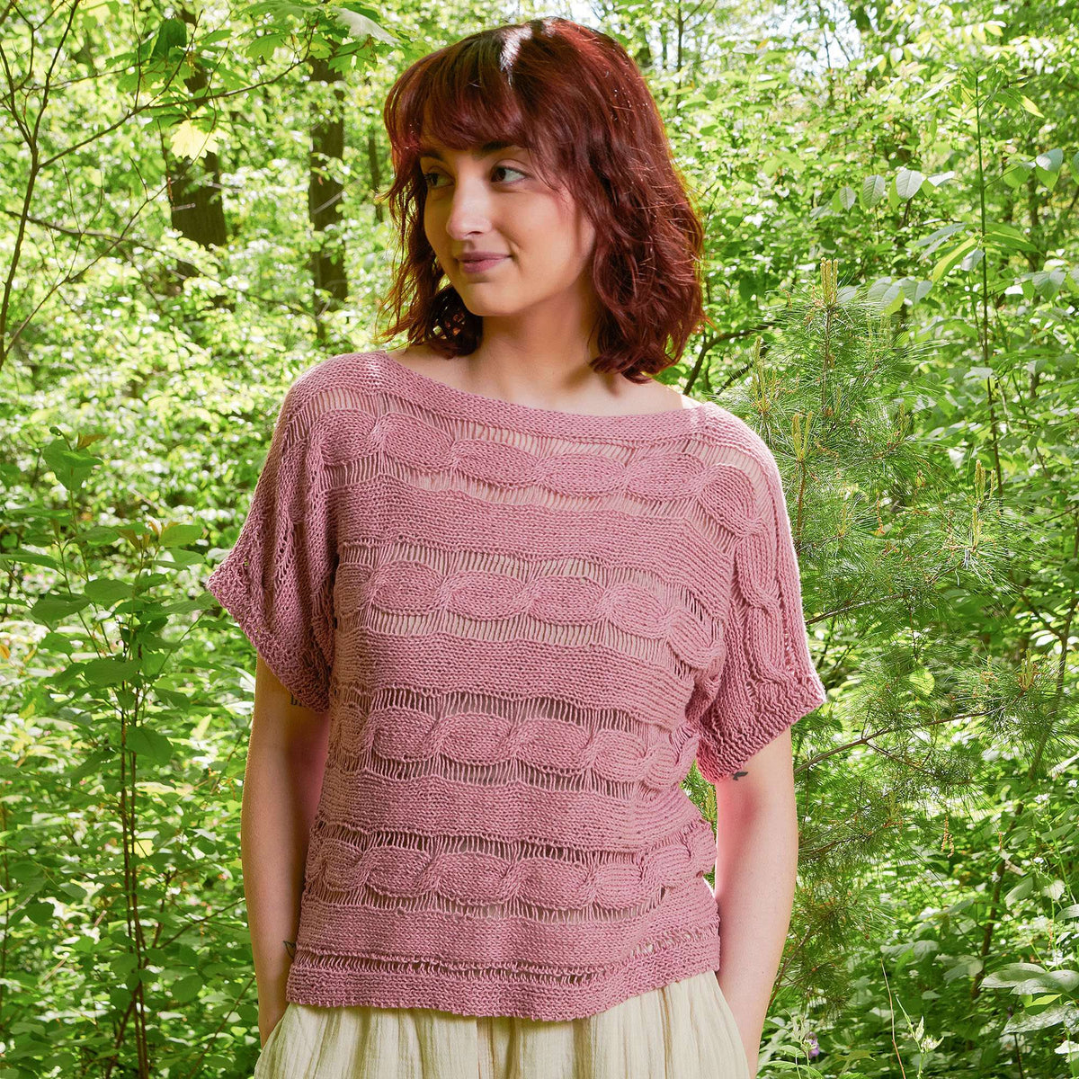 Knit Top made in Patons Linen Yarn