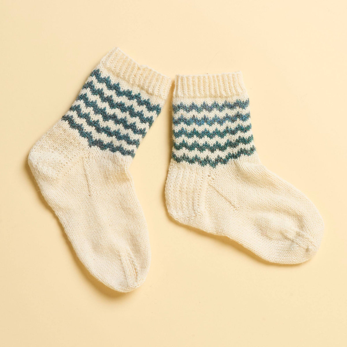 Kroy Zig-A-Zig-Ahh Knit Socks made using Patons yarn